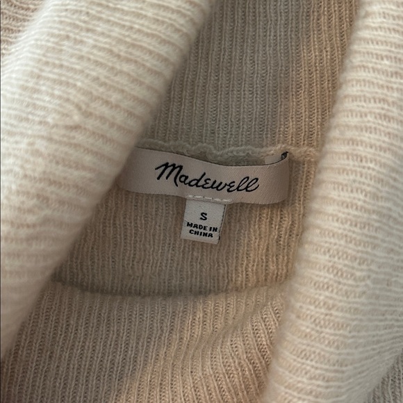 Madewell Women's Cream Cowl Neck Sweater Long Sleeve - Picture 3 of 4